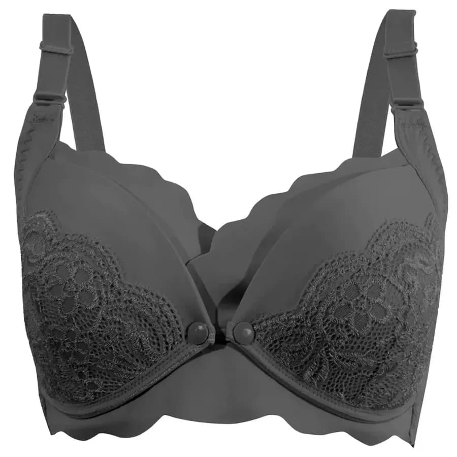 Okus - Elegant Seamless Maternity & Nursing Bra - Black (Medium)