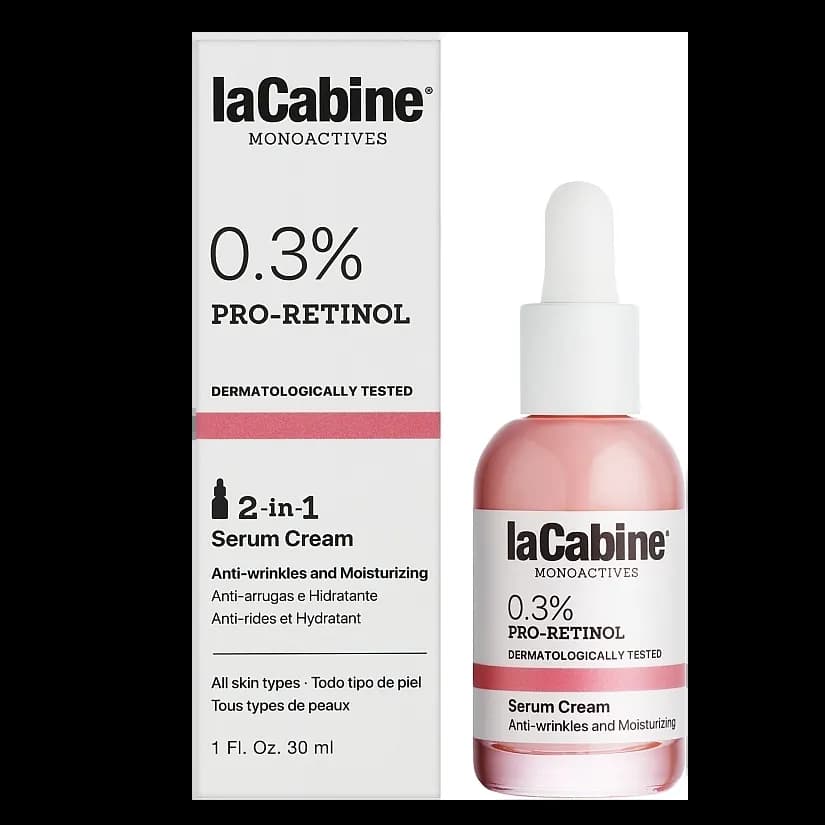 LACABINE MONOACTIVES 0.3% PRO RETINOL 2 IN 1 SERUM CREAM 30ML