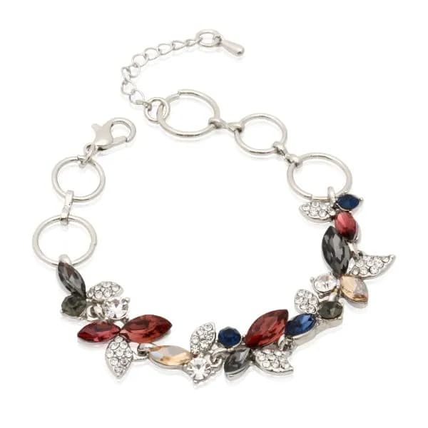 Kavani Butterfly Chimes Crystal Rhodium Bracelet 33059 Assorted