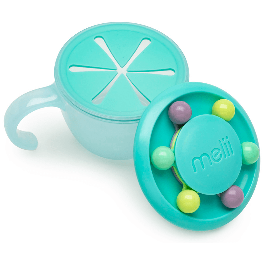 Melii Abacus Snack Container With Finger Trap Turquoise