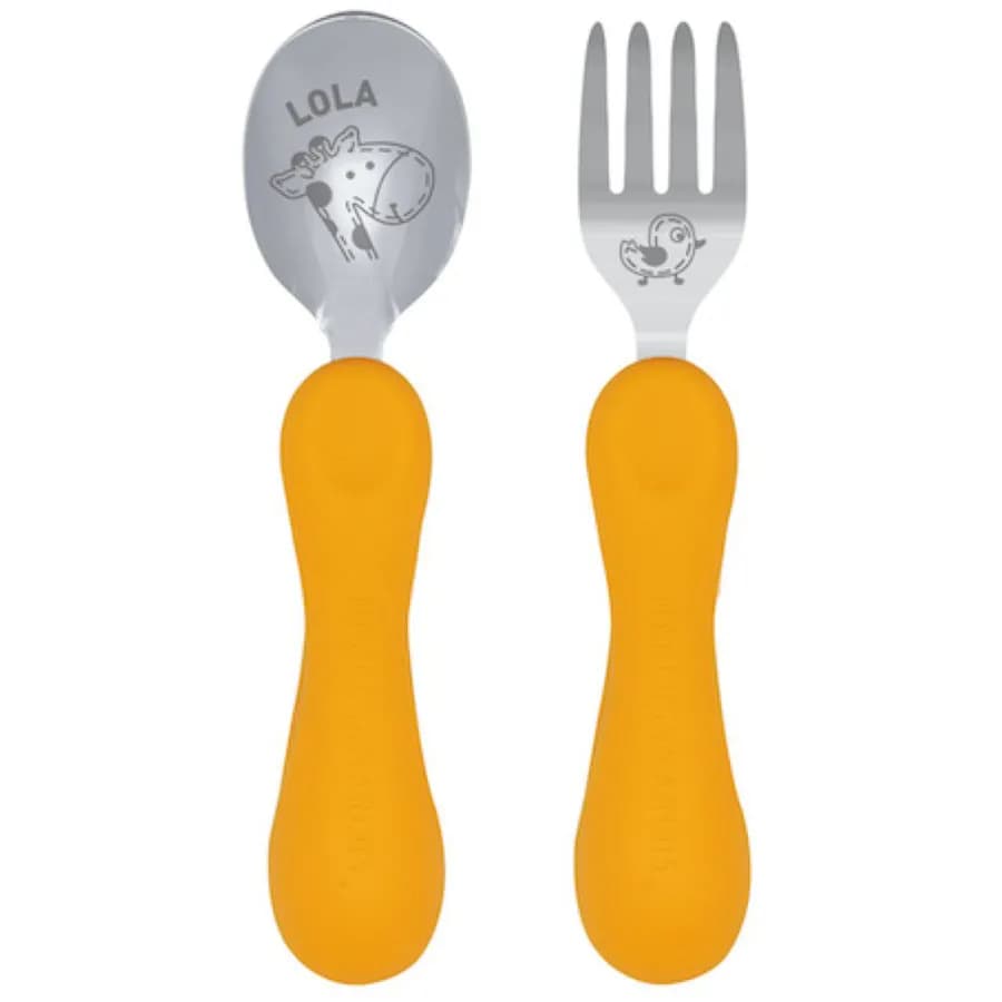 Marcus & Marcus Easy Grip Fork & Spoon Set - Lola