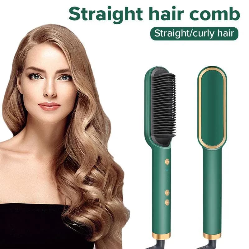 Professional Electric Hair Straightener Brush Heated Comb