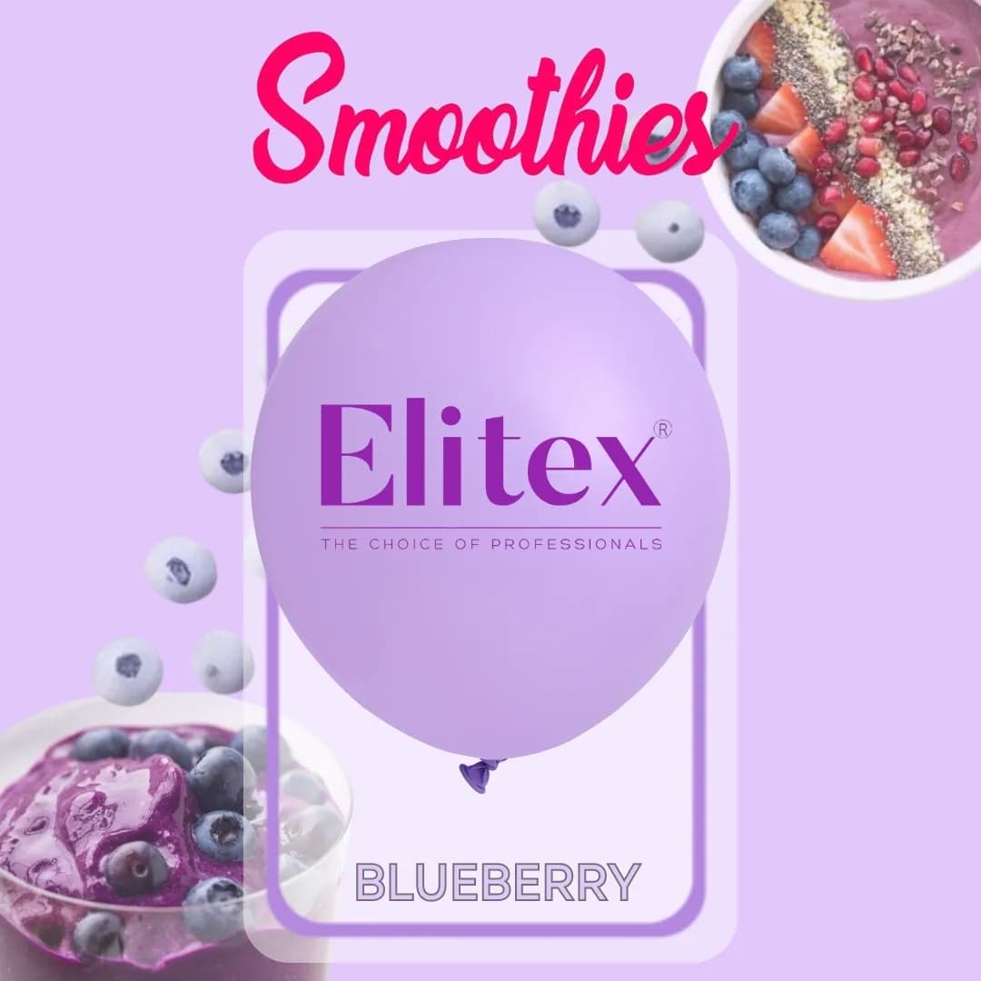 6 Inch Round Balloon Smoothie Blue (50 Pcs)berry