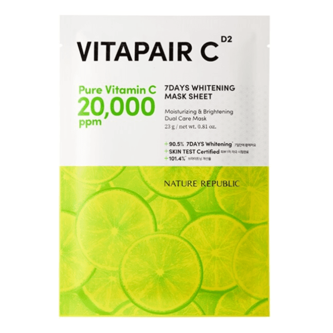 Nature Republic Vitapair C Pure Vitamin C 20,000PPM Whitening Mask Sheet