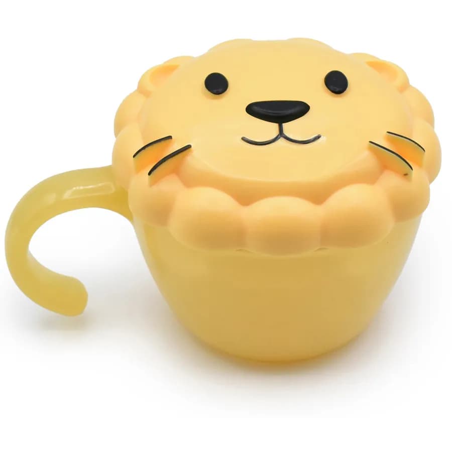 Melii Snack Container With Finger Trap - Yellow Lion