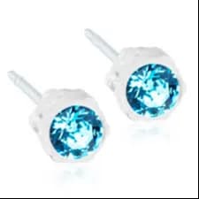 Blomdahl Medical Plastic Earring 4Mm Cyan A