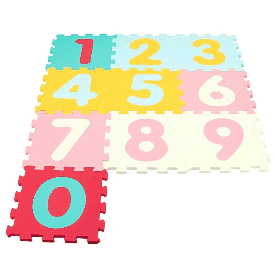 Moon Puzzle Activity Floor Mat Numbers 10Pcs