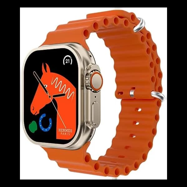 T500 Ultra Pro Clip Usb Charging Smart Watch Ocean Band Loop Wrist Strap - Orange