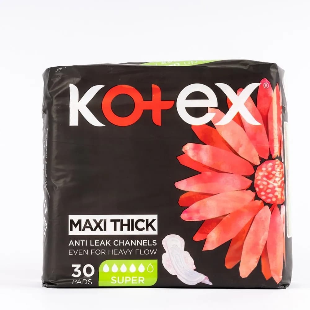 Kotex Feminine Pads Maxi Super 30 Pc