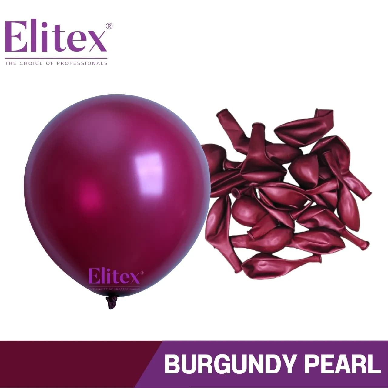 12 Inch Round Balloon Burgundy Pearl (50 Pcs)