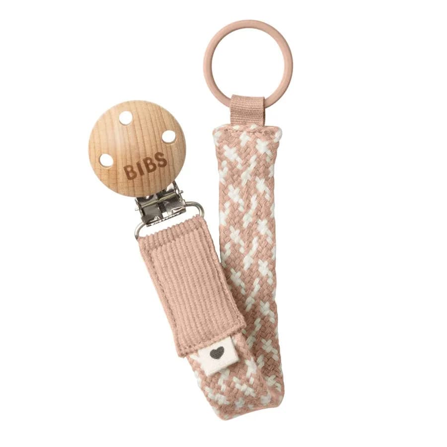 Bibs - Pacifier Clip (Blush/Ivory)