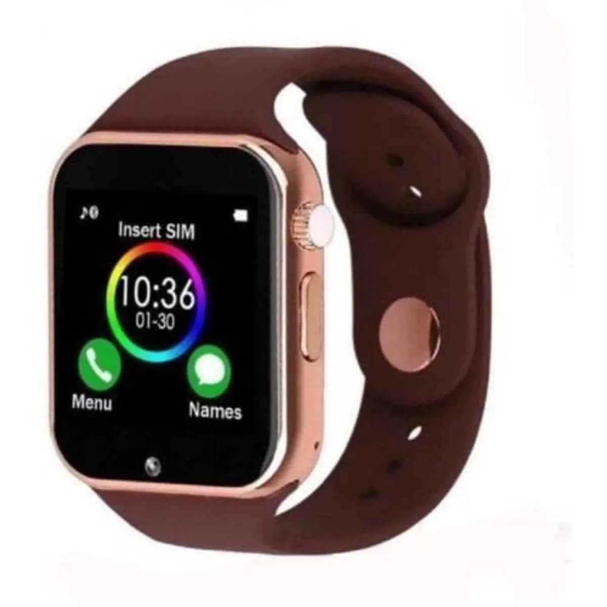 A1 Mobile Smart Watch With Memory And Sim Card Slot - Gold