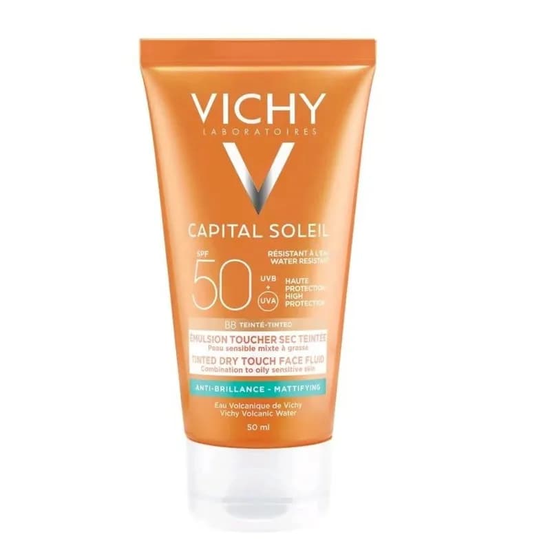 Vichy Sunscreen Dry Touch Face Fluid Tinted Bb Spf 50+ 50Ml