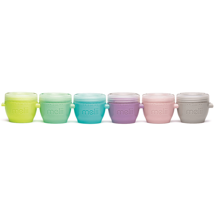 Melii Snap & Go Pods Baby Food Storage Container 2Oz, (Pack Of 6)