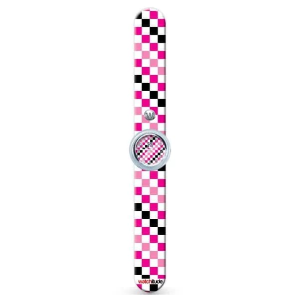 Watchitude - Pink Checkers (Slap Watch)