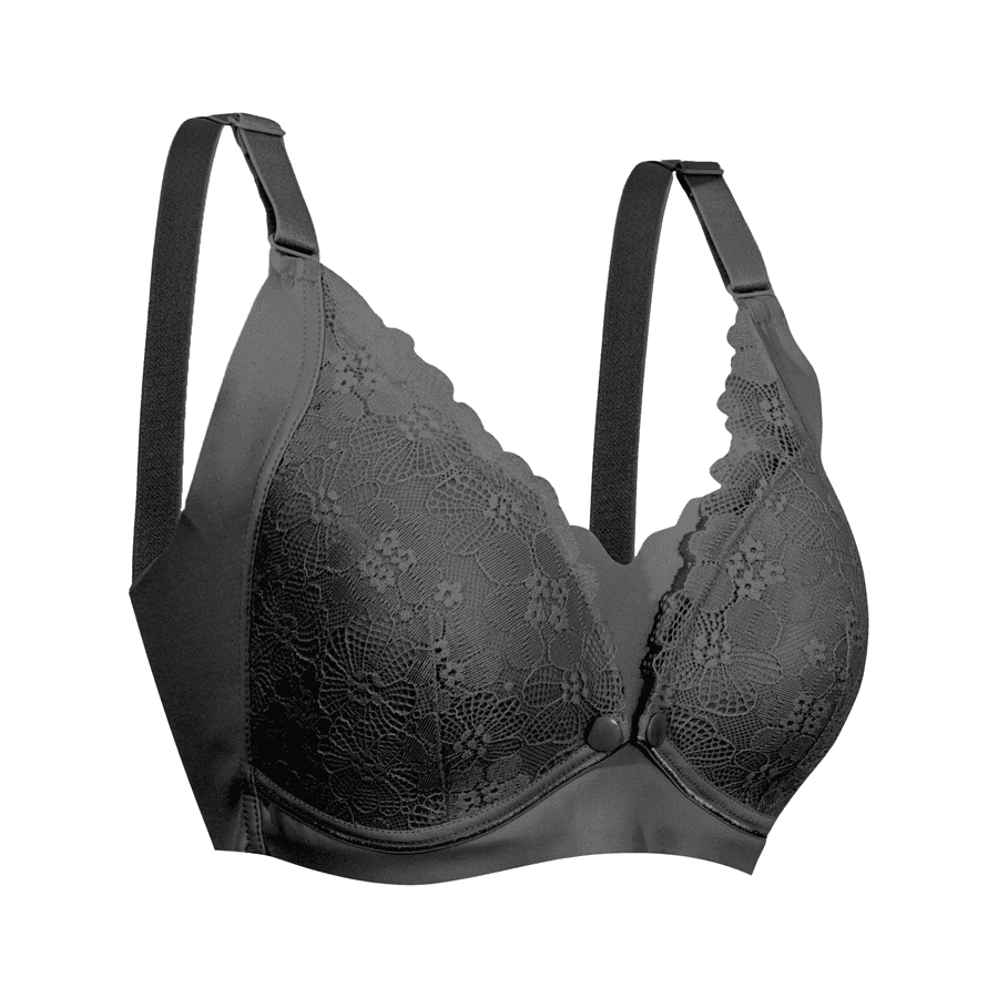 Okus - Pretty Lace Maternity & Nursing Bra - (Black) - Small
