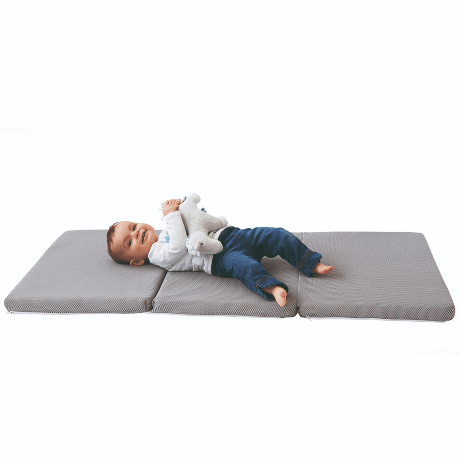 Air+ Foldable Travel Mattress - 120 X 60 X 4 Cm (Grey)