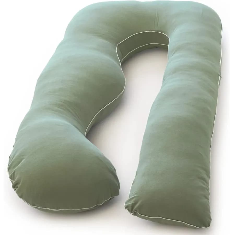 Pharmedoc U Shape Full Body Pillow - Jersey Cotton (Sage Cover)