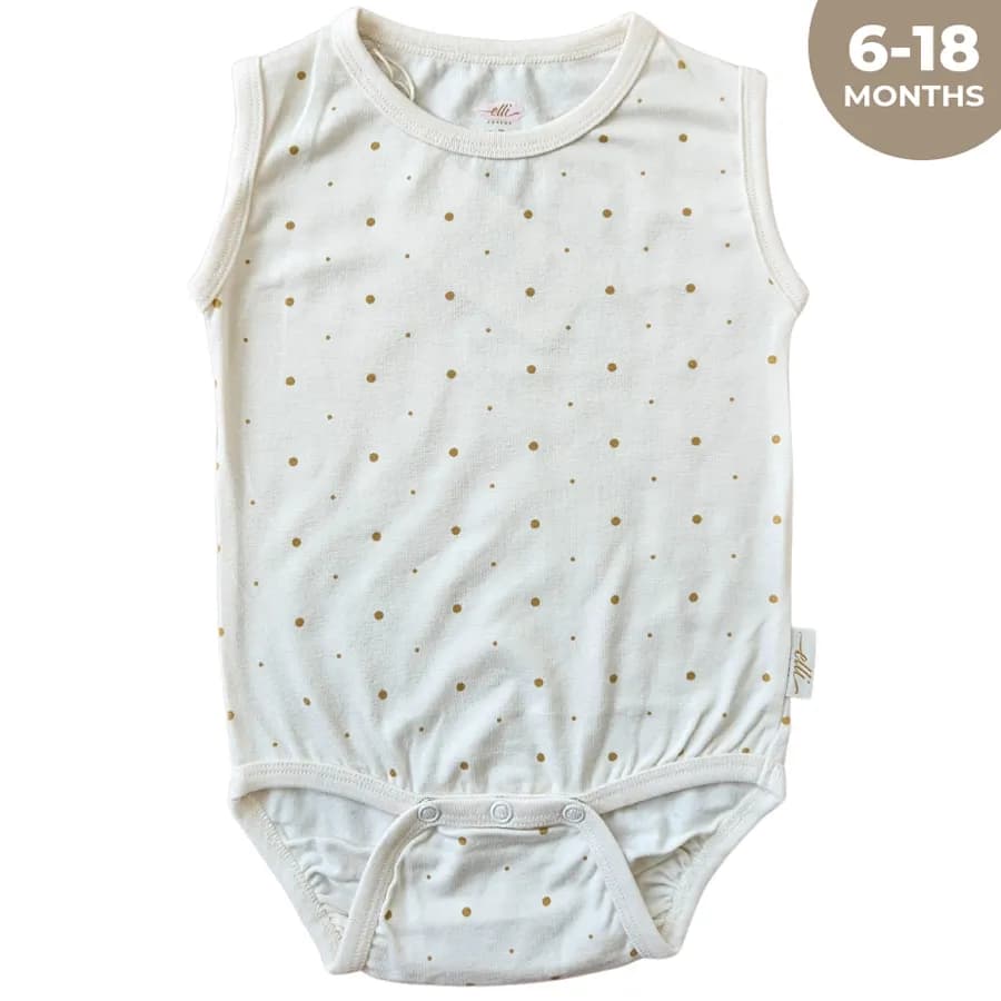 Elli Junior Bamboo Tank Body Golden Dots (6-18M)