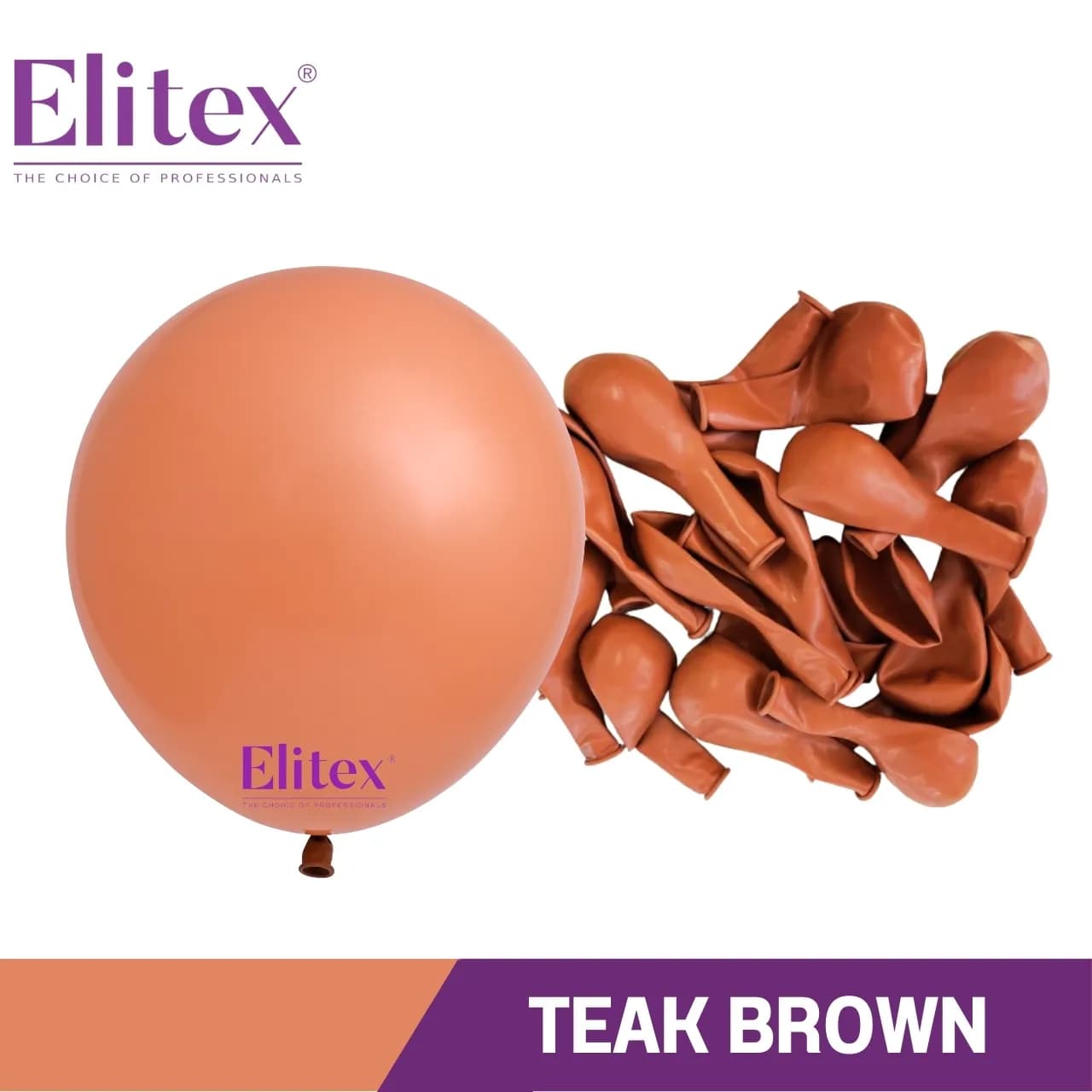 6 Inch Round Balloon Standard Teak Brown (50 Pcs)