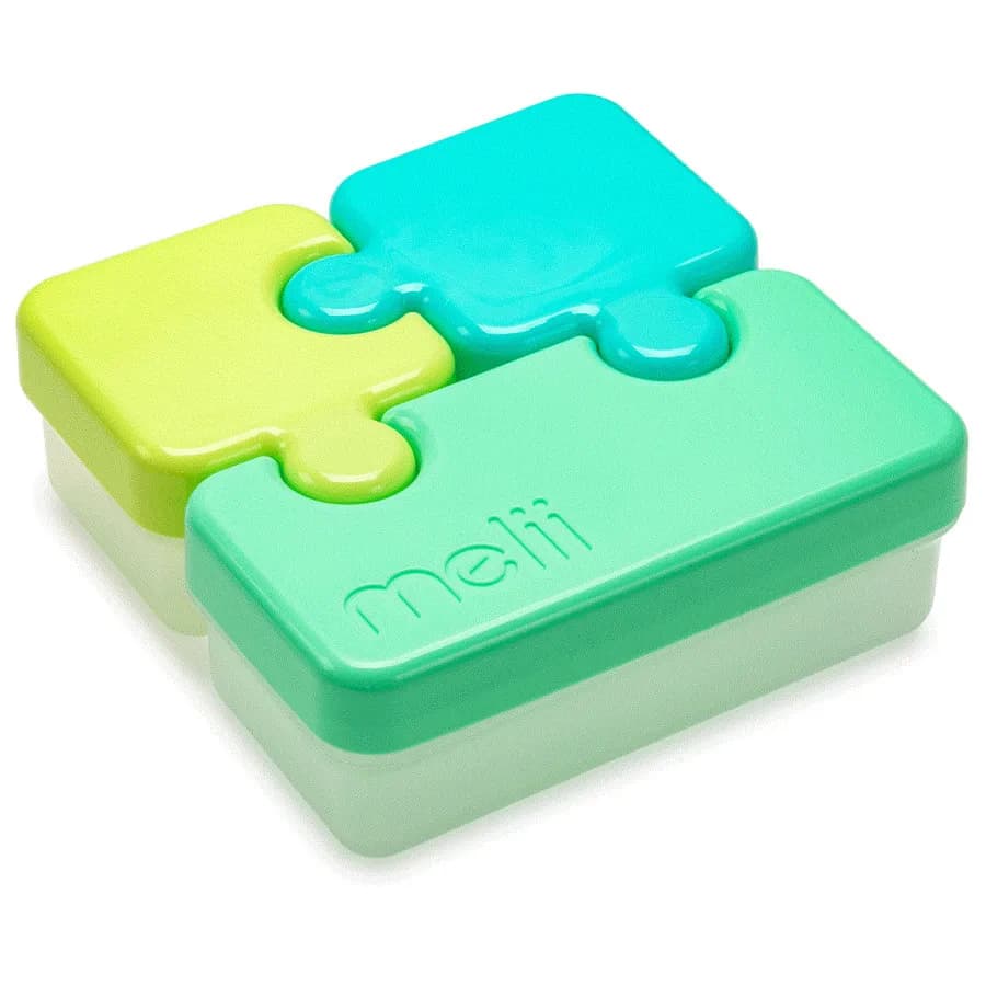 Melii Puzzle Food Container - Lime, Turquoise Green