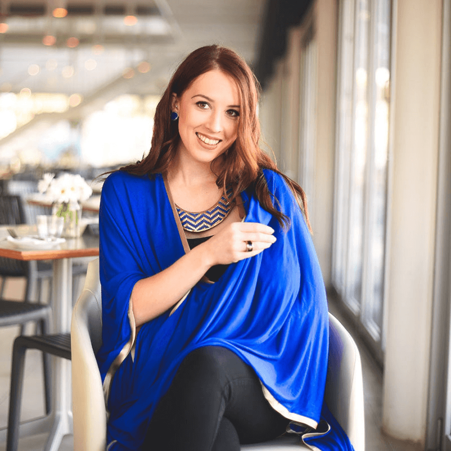 Bebitza - Modal Nursing Cover - Cobalt Blue