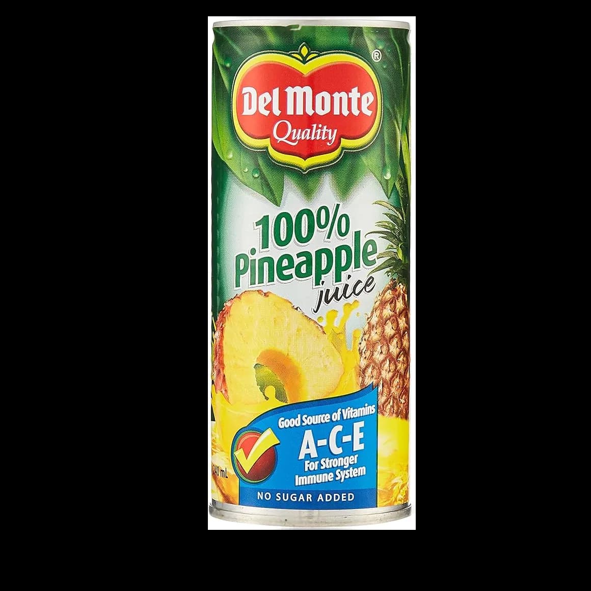 Del Monte 100% Unsweetened Pineapple Juice 240 Ml