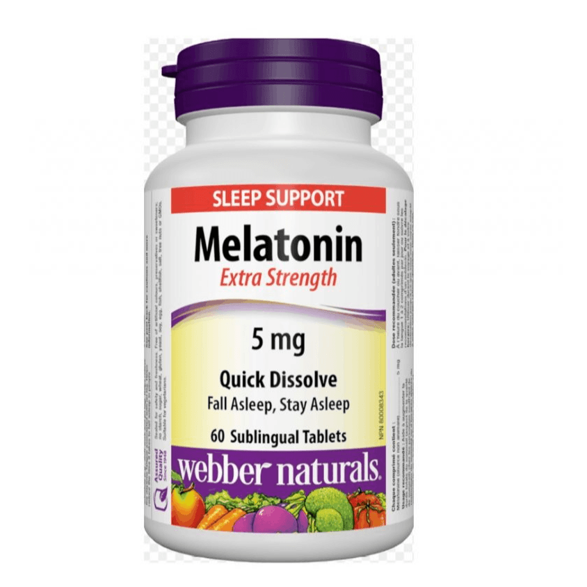 Webber Naturals Melatonin Extra Strength 5Mg Sublingual Tablets - 60'S