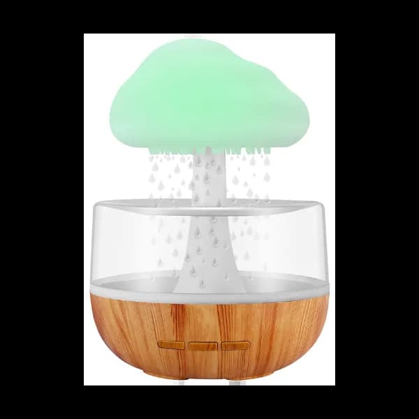 Rain Cloud Air Humidifier Aromatherapy With 7 Colours Led Lights And Raindrops Sound For Relaxing Sleep, Office, Bedroom, Rooms