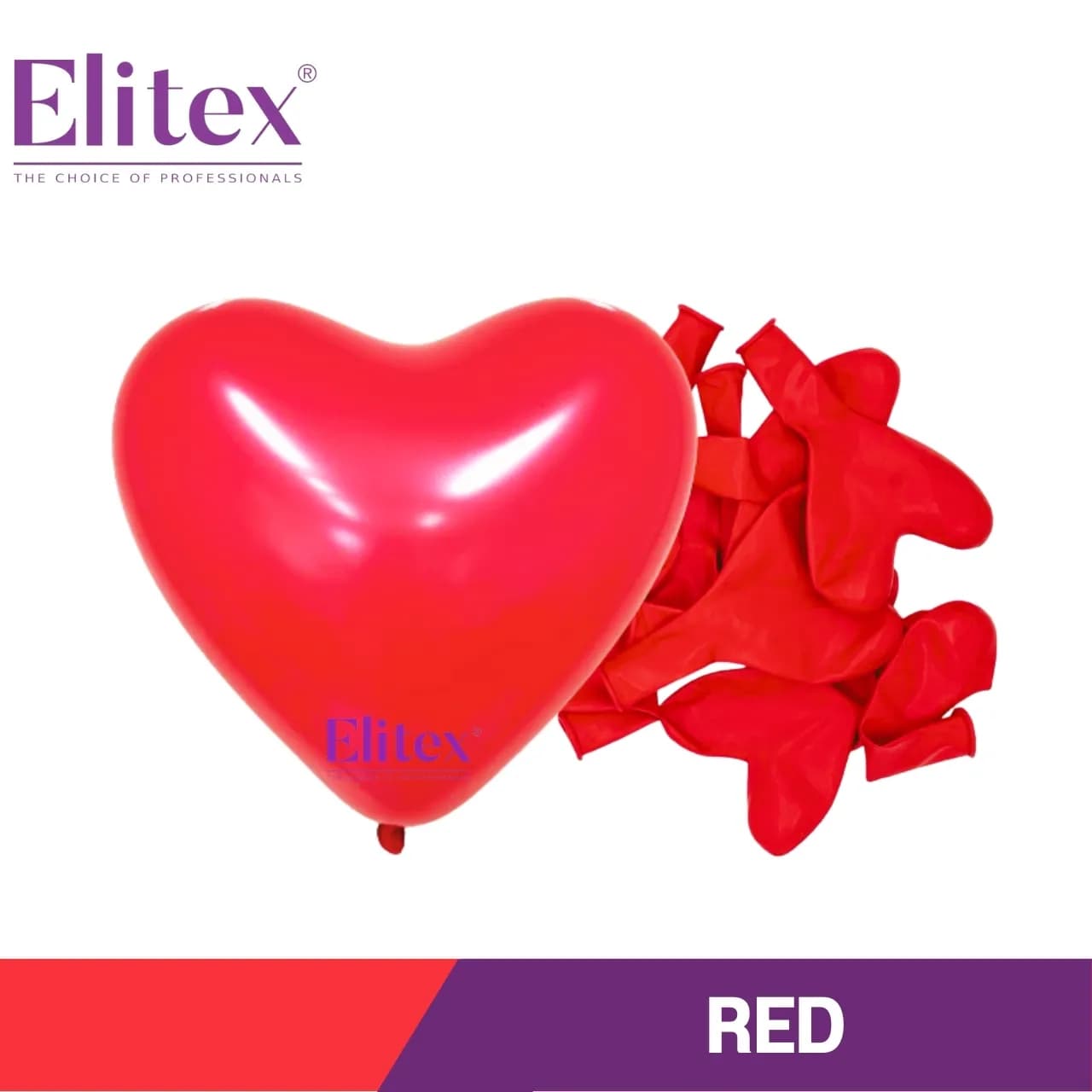 12 Inch Heart Balloon Red (10 Pcs)