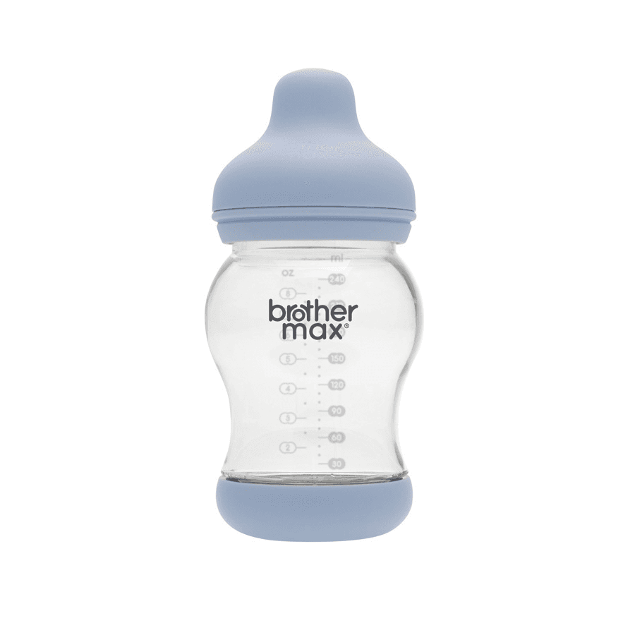 Brother Max - Pp Anti-Colic Feeding Bottle 240Ml/8Oz + M Teat (Grey)
