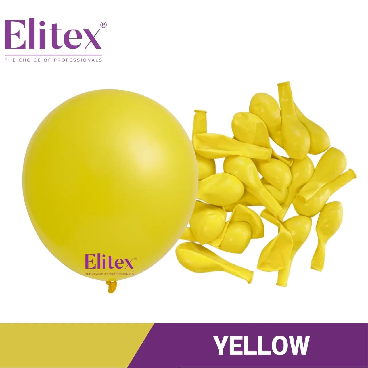 6 Inch Round Balloon Standard Yellow (50 Pcs)