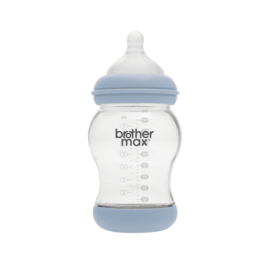 Brother Max - Pp Anti-Colic Feeding Bottle 240Ml/8Oz + M Teat (Grey)