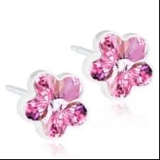 Blomdahl Medical Plastic 6Mm Earring Flower Light Rose B