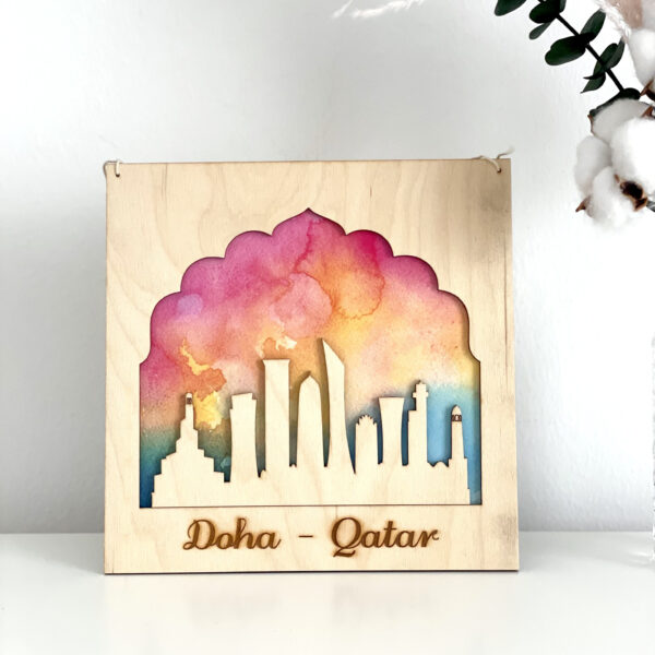 Wooden Doha Skyline  - Little Goodies