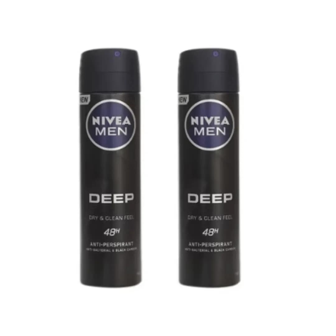 Nivea Men Deep Deodorant Spray 150mlx2 @13%off