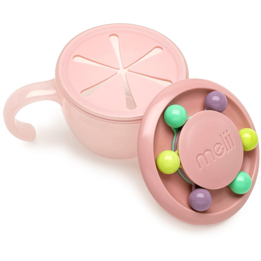 Melii Abacus Snack Container With Finger Trap Pink