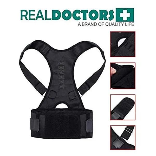 Real Doctors Back Posture Support Brace Small Ja023-2 - Black