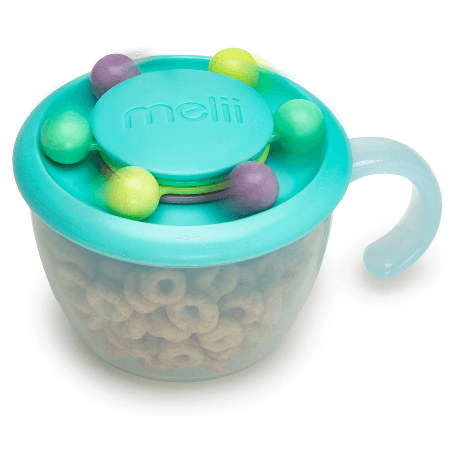 Melii Abacus Snack Container With Finger Trap Turquoise