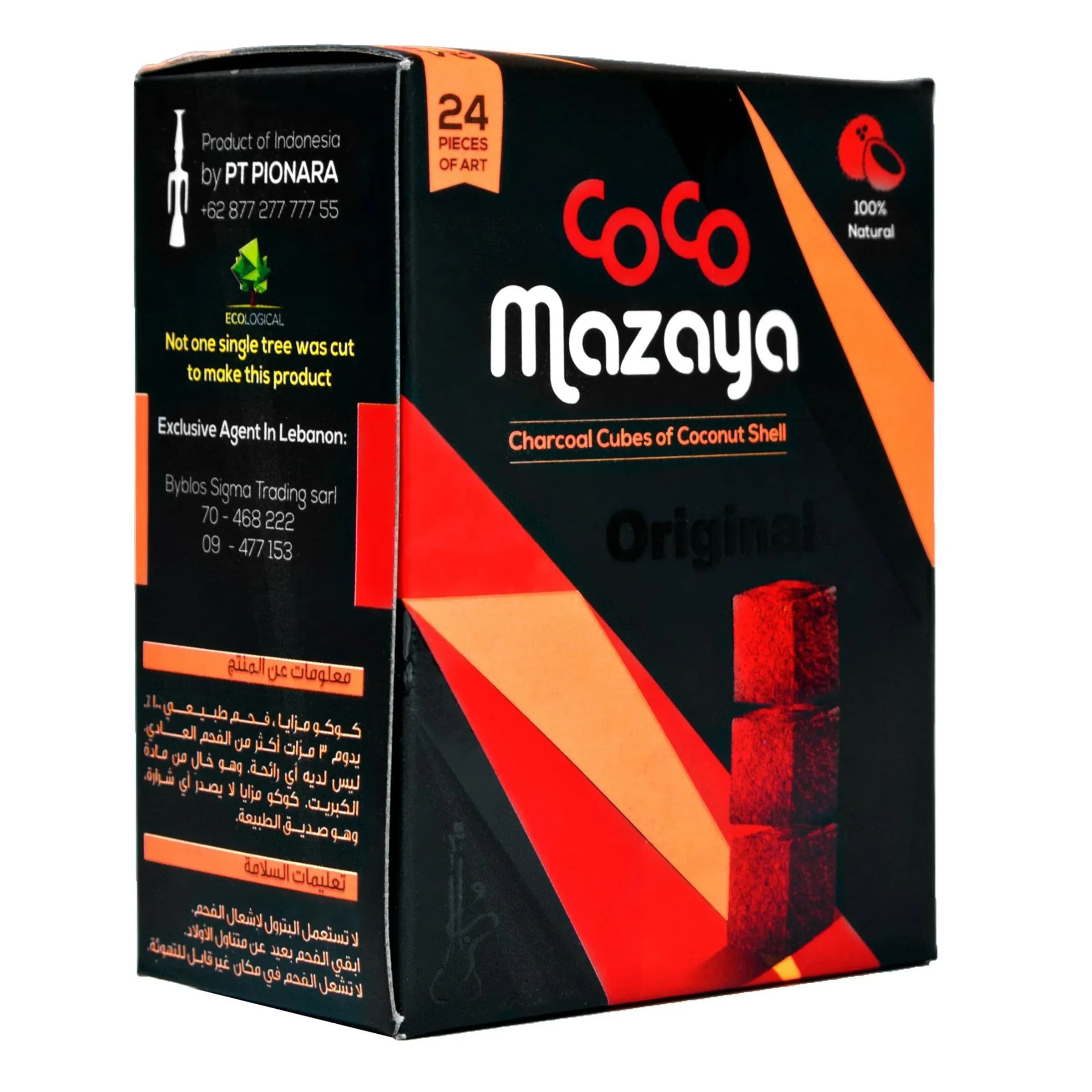 Coco Mazaya Coco Shell Charcoal Large 24 Pcs