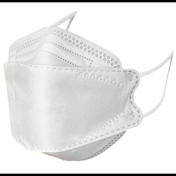 Kf94 10 Pieces 3D Face Safety Mask For Adult Protection Filter Efficiency - White