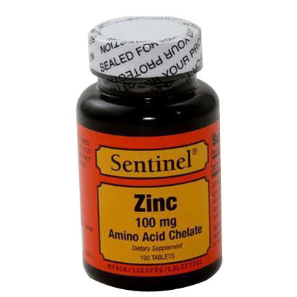 Sentinel Zinc Aminoacid Chelate Tablets 100Mg - 100'S