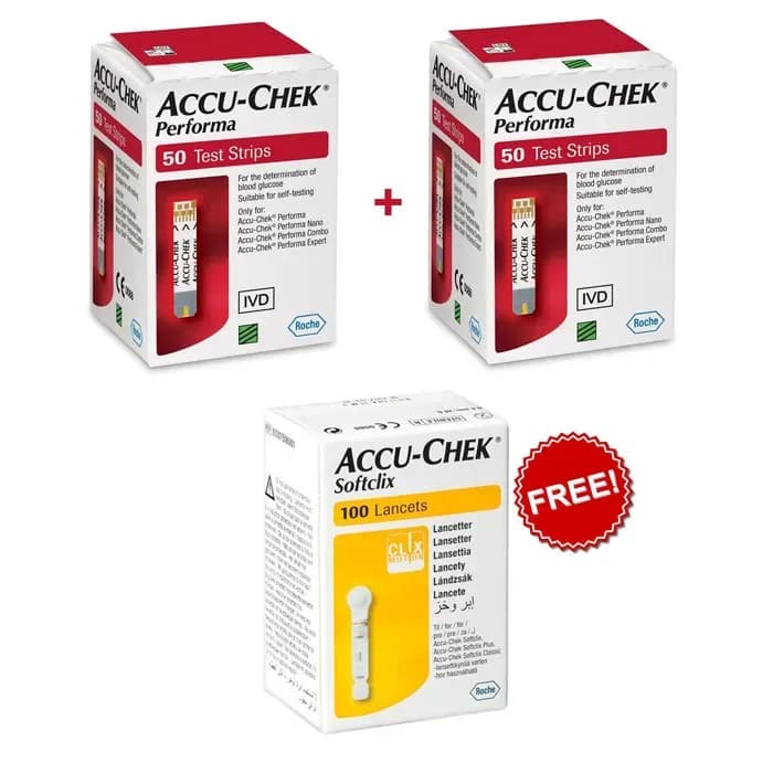 Accu Chek Performa 2*50 Strips + Lancets