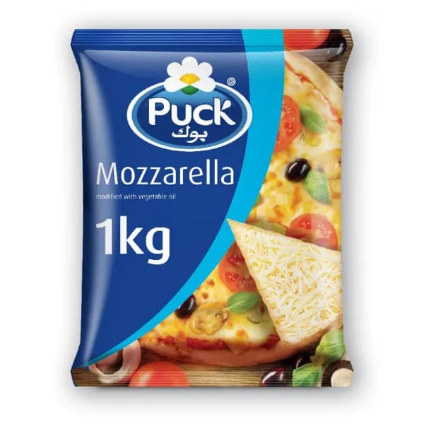 Puck Shredded Organic Mozzarella 1 Kg