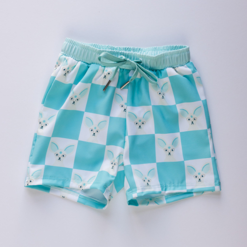 Checkerboard Desert Fox swimming shorts - 8 Years