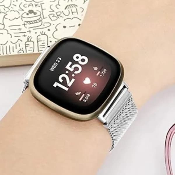 Digital Luxury Metal Electronic Led Wristwatch Fashion Simple Ladies Mesh Strap Watch - Silver