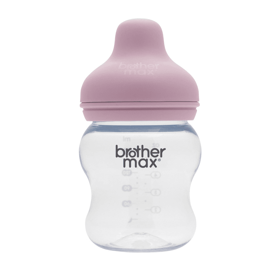 Brother Max - Pp Extra Wide Neck Feeding Bottle 160Ml/5Oz + S Teat (Pink)