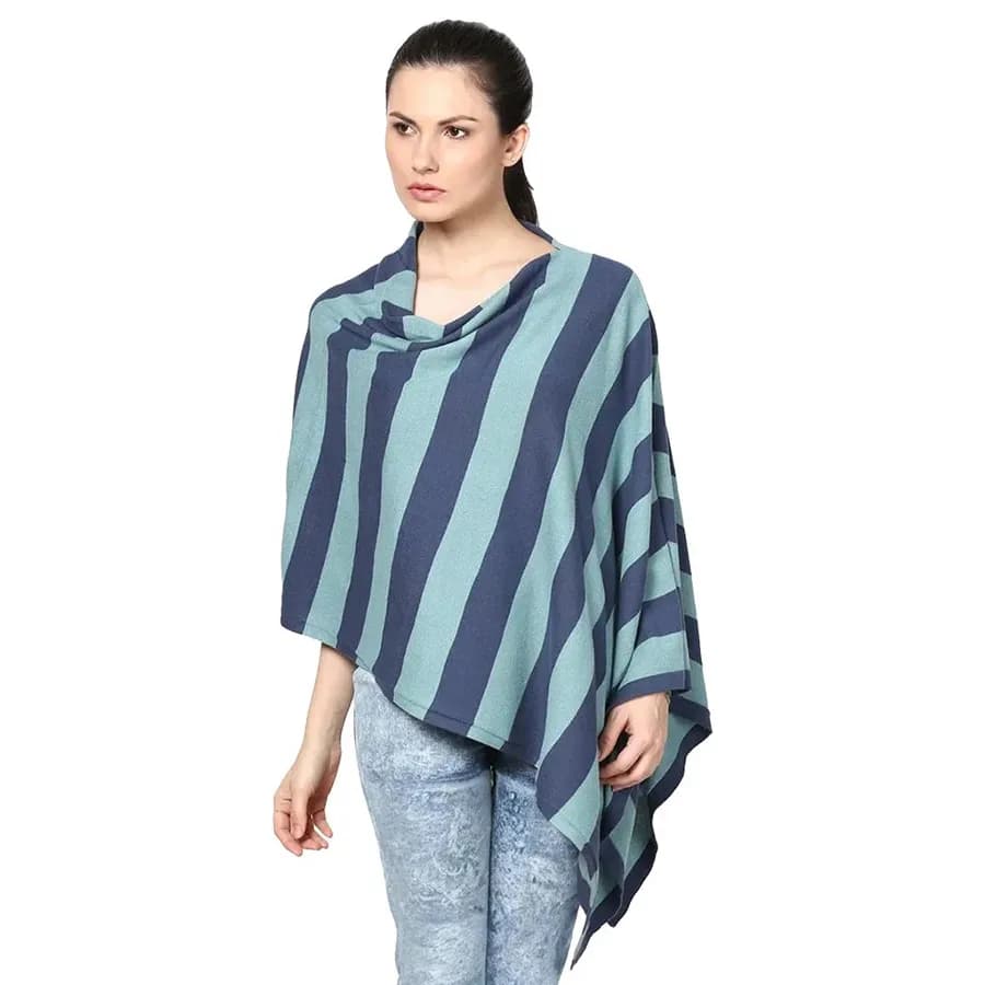 Sarah Maternity Poncho (Queens/Summer Blue)