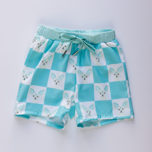 Checkerboard Desert Fox swimming shorts - 6 Years