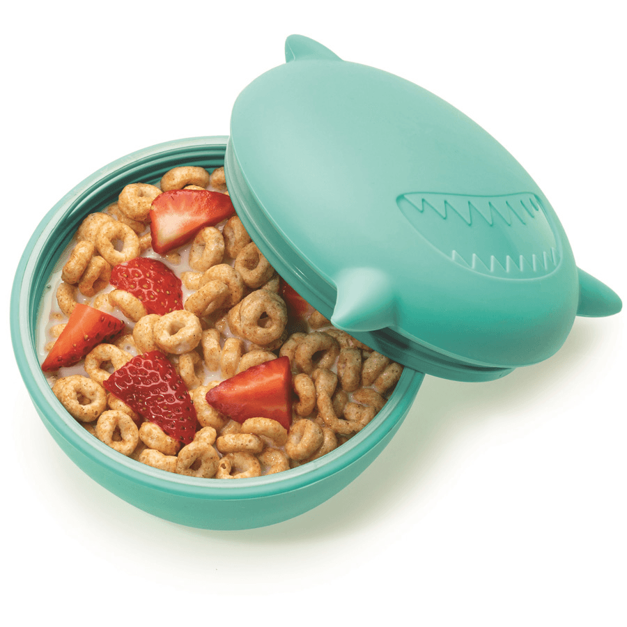Melii Silicone Bowl With Lid Turquoise Shark 350 Ml